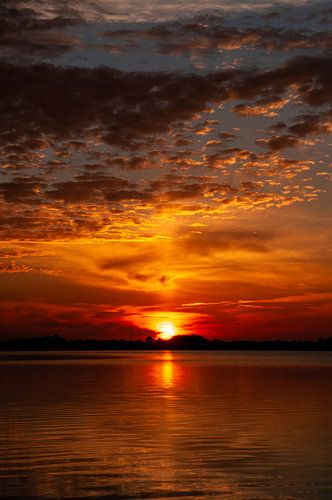 Sonnenuntergang mit schönem Licht