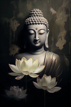Buddha bei Nacht von PixelMint.