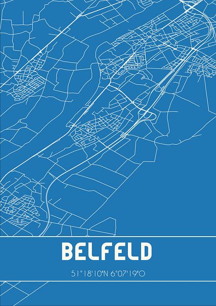 Blueprint | Map | Belfeld (Limburg) by Prints of Place