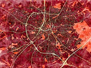Karte von Herford im stil 'Amber Autumn'