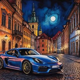 The Dark Blue Porsche Cayman GT4 2 by MIROKKU
