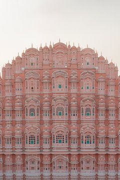 Hawa Mahal roze gevel | reisfotografie print | Jaipur, India