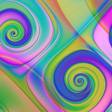 Spirale. Caramel. Popart. Sample 445 von Claudia Gründler