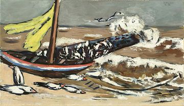 Max Beckmann - Bruine zee met meeuwen (1941) van Peter Balan
