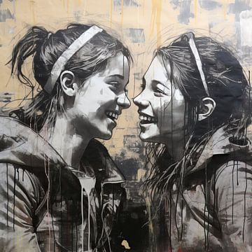 Straßenkunst | Banksy-Stil von Blikvanger Schilderijen