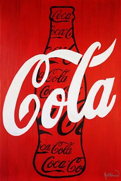 Coca Cola Zwarte Fles van Kathleen Artist Fine Art