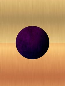 Abstract in paars en goud