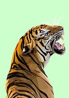 Tiger in Low Poly Illustration