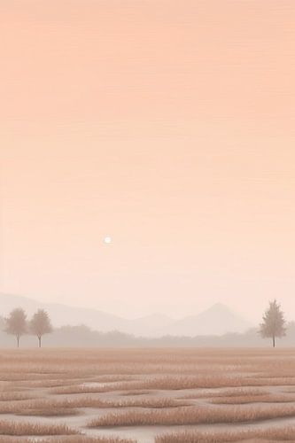 Beige Painting Harmony's Whisper | Horizon