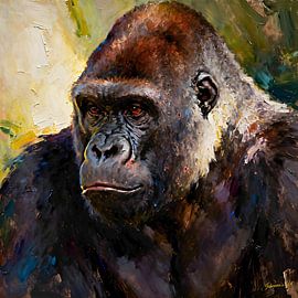 Wildlife - Untamed Grace - Gorilla 1 by Johannas Art Creations
