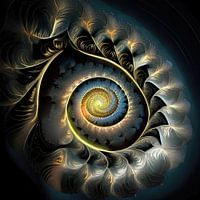 Fractal met oplichtende lijnen