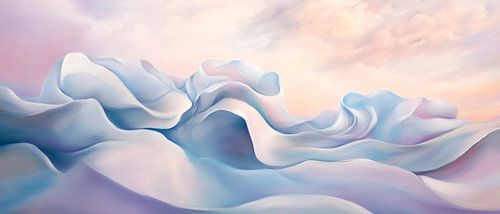 Zachte golven in pastelkleuren