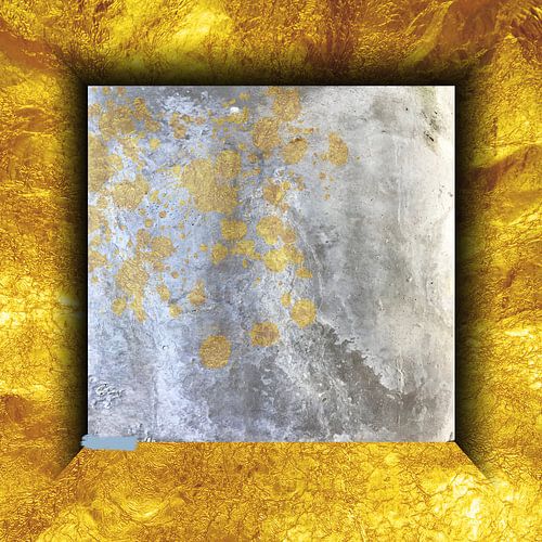 Marble square on gold