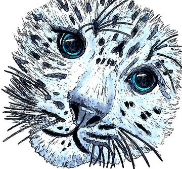 Jong siberisch tijgertje ( tekening )
