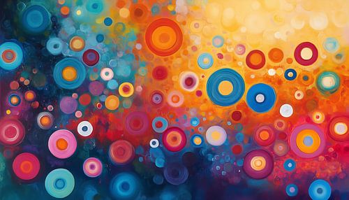 Kleurrijke cirkels abstract panorama