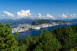 View of Ålesund with harbour by Anja B. Schäfer