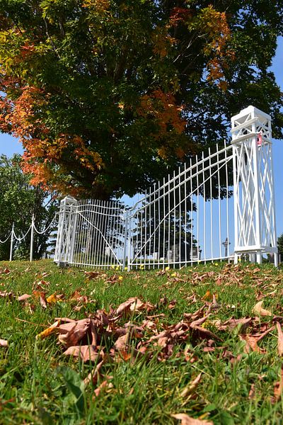 The cemetery in autumn by Claude Laprise