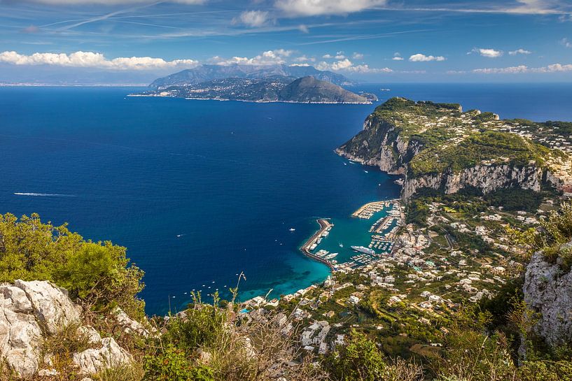 View from Monte Solaro to Marina Grande, Capri by Christian Müringer
