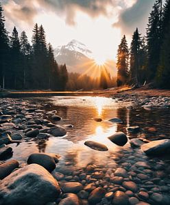 Sonnenuntergang im Herbst