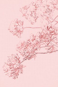 Roze bloesemtak van Diana Mets