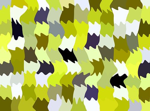 Shakin' Limes (Abstract Wave Pattern in Green Yellow)