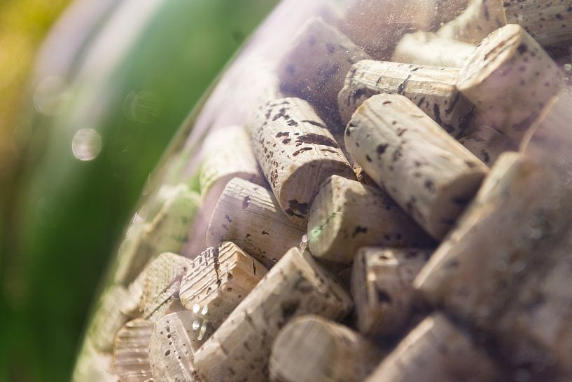 Wine cork in the glass by Denis Feiner