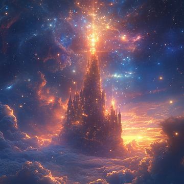 Verken de majestueuze schoonheid van ons stellaire, universum als AI Pcture van de-nue-pic