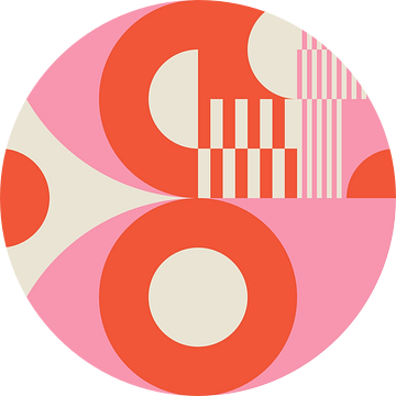 Retro Geometrie: Serene cirkels en strepen nr. 1 van Dina Dankers