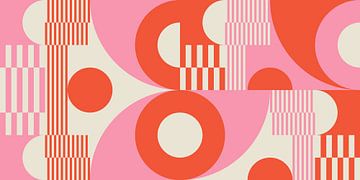 Retro Geometry: Serene Circles and Stripes no. 1 by Dina Dankers