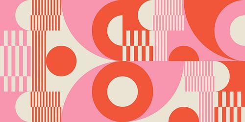 Retro Geometrie: Serene cirkels en strepen nr. 1
