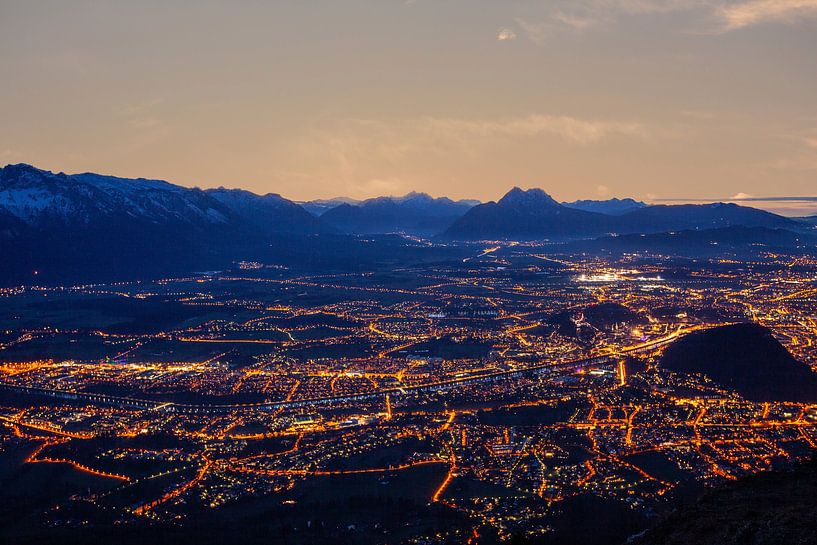 Dusk over Salzburg by Christa Kramer