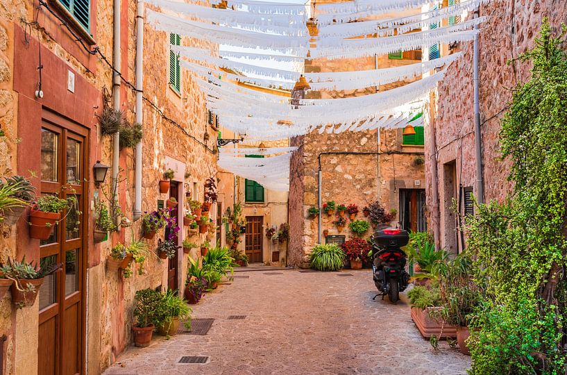 Zicht op Valldemossa dorp op Mallorca, Spanje Balearen eilanden van Alex Winter