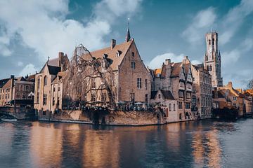 Vue de la ville de Bruges depuis le Rozenhoedkaai III sur Daan Duvillier | Dsquared Photography