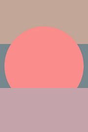 Abstract coastal landscape with sun by Dina Dankers