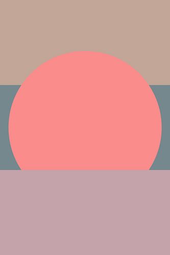 Abstract coastal landscape with sun by Dina Dankers