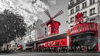 Moulin Rouge dag rood en zwartwit