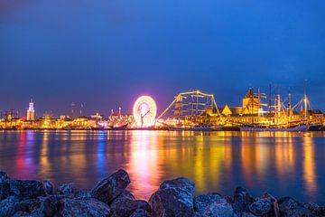 De skyline van de Hanzestad Kampen tijdens Sail Kampen 2018 van Sjoerd van der Wal Fotografie