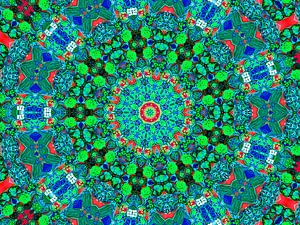 Mandala in Petrol (Flower Power & Retro) van Caroline Lichthart