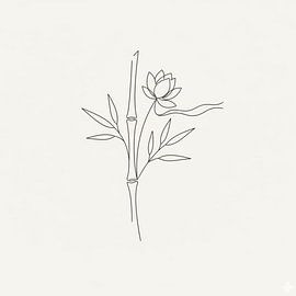 Flüstern des Bambus-Lotus von Happy art