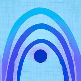 Retro rainbow monochrome by Mad Dog Art