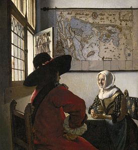 Der Soldat und das lachende Mädchen - Jan Vermeer