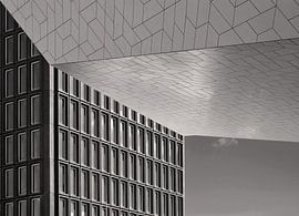 A'DAM Tower and Eye Filminstitute b&w van Wim Goedhart