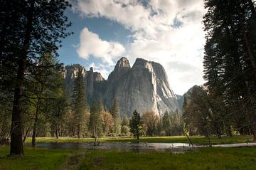 Yosemite park, zicht op El Capitan van Felix Sedney
