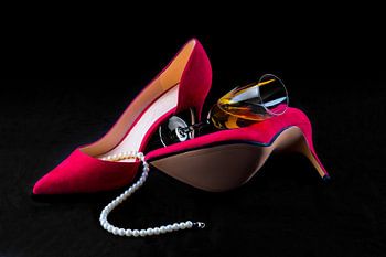 Stilleven rode schoenen
