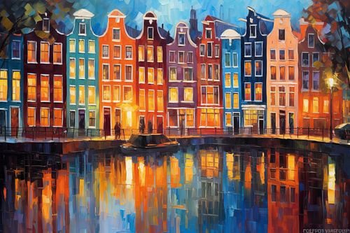 Lights burning in Amsterdam