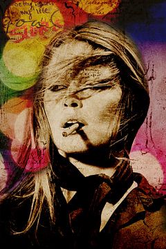 Brigitte Bardot Pop Art-Collage von Rosa Piazza