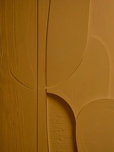 Minimalistische 3D-Kunst - Dunkles Senfgelb