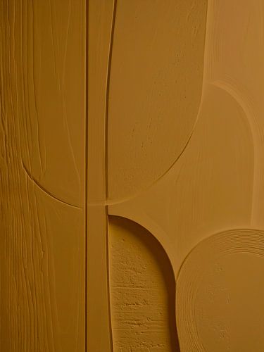 Minimalistische 3D-Kunst - Dunkles Senfgelb