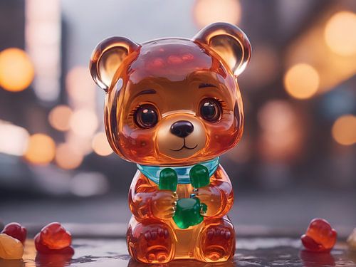 Glanzende gummivriend