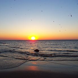 ondergaande zon / sunset van Margriet's fotografie